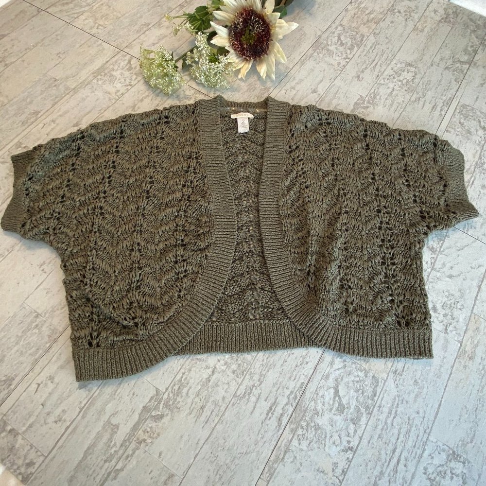 Chico's Sweater Knit Shrug - Size 2 (M-L)
